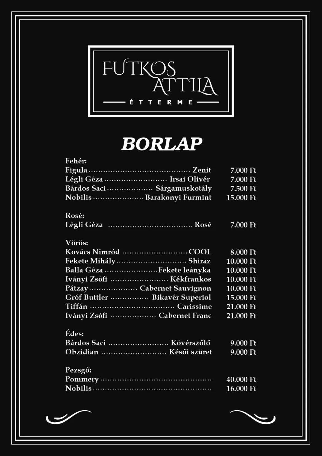 futkos attila &eacute;tterme borlap 2024 november